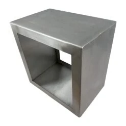 Holzlager / Feuerholzregal Cubik 50 X 50 Cm Aus Edelstahl -Das Warme Haus 2021 01 08 brennholzregal edelstahl 40000517 1000x1000px 02