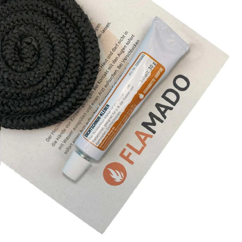 Ofendichtung (Glasgewebe) Glasscheibe 6mm / 5m Inkl. Kleber Für Justus P50-8 ** 1 Ofendichtung (Glasgewebe) Glasscheibe 6mm / 5m Inkl. Kleber Für Justus P50-8 **