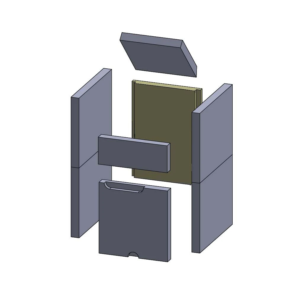 Feuerraumauskleidung 8-teilig Passend Für Wamsler Calor SA** (Schamotte) – Bild 8