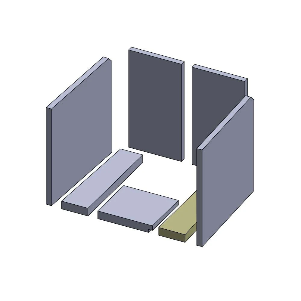 Feuerraumauskleidung 7-teilig Passend Für Hase** (Vermiculite) 7 Feuerraumauskleidung 7-teilig Passend Für Hase** (Vermiculite) – Bild 7