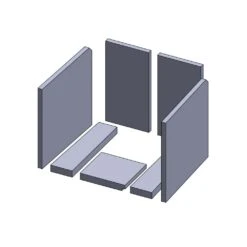 Feuerraumauskleidung 7-teilig Passend Für Hase** (Vermiculite)