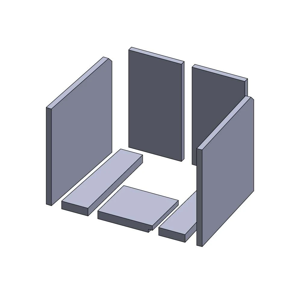 Feuerraumauskleidung 7-teilig Passend Für Hase** (Vermiculite) 1 Feuerraumauskleidung 7-teilig Passend Für Hase** (Vermiculite)