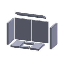 Feuerraumauskleidung 9-teilig Passend Für Oranier** (Schamotte / Vermiculite)