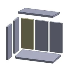 Feuerraumauskleidung 7-teilig Passend Für Oranier Pateo R** (Vermiculite) -Das Warme Haus 32012850 oranier pateo r r ckwandstein links 410x170x25 vermiculite