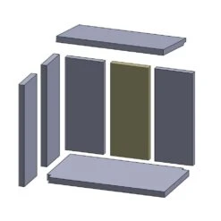 Feuerraumauskleidung 7-teilig Passend Für Oranier Pateo R** (Vermiculite) -Das Warme Haus 32012850 oranier pateo r r ckwandstein mitte 410x170x25 vermiculite