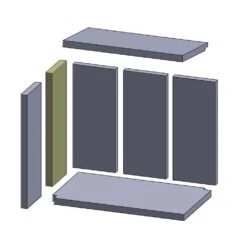 Feuerraumauskleidung 7-teilig Passend Für Oranier Pateo R** (Vermiculite) -Das Warme Haus 32012851 oranier pateo r seitenstein hinten 450x150x25 vermiculite