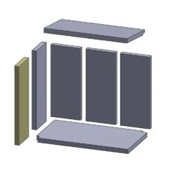 Feuerraumauskleidung 7-teilig Passend Für Oranier Pateo R** (Vermiculite) -Das Warme Haus 32012851 oranier pateo r seitenstein vorne 450x150x25 vermiculite