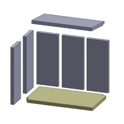 Feuerraumauskleidung 7-teilig Passend Für Oranier Pateo R** (Vermiculite) -Das Warme Haus 32012852 oranier pateo r bodenstein 537x305x25 vermiculite