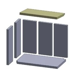 Heizgasumlenkplatte 478x270x25mm (Vermiculite) Passend Für Oranier Pateo R**