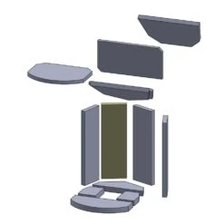 Rückwandstein Links/rechts 435x140x25mm (Vermiculite) Passend Für Oranier Pisa**