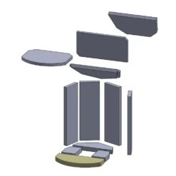 Bodenstein Vorne 340x151x30mm (Vermiculite) Passend Für Oranier Pisa**