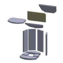 Heizgasumlenkplatte Mitte 380x180x20mm (Vermiculite) Passend Für Oranier Pisa**