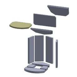 Heizgasumlenkplatte Vorne 330x256x20mm (Vermiculite) Passend Für Oranier Pisa**