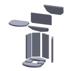 Feuerraumauskleidung 12-teilig Passend Für Oranier Pisa** (Vermiculite)