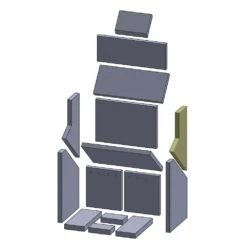 Abschirmung Links/rechts 380x215x25mm (Vermiculite) Passend Für Oranier A Skagen Typ 4**
