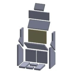 Abschirmung Unten 372x255x25mm (Vermiculite) Passend Für Oranier A Skagen Typ 4**