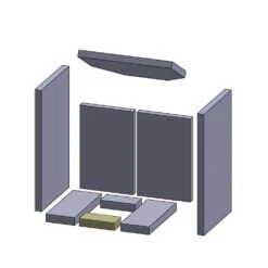 Bodenstein Vorne/hinten 135x65x30mm (Schamotte) Passend Für Oranier**