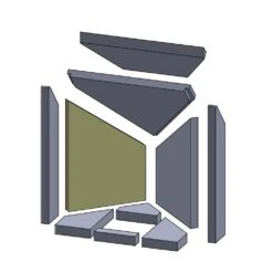 Feuerraumauskleidung 10-teilig Für Oranier Regina Eck Typ 4635-7** (Vermiculite) -Das Warme Haus 32012900 oranier regina eck seitenstein hinten links 364x262x25 vermiculite