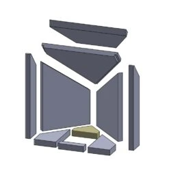 Bodenstein Hinten 136x101x30mm (Vermiculite) Für Oranier Regina Eck Typ 4635-7**