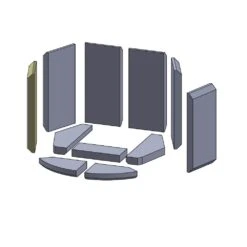 Wandstein Vorne/hinten Links/rechts 355x150x30mm (Schamotte) Passend Für Hase Kastell ** -Das Warme Haus 32014661 hase kartell seitenstein vorne links 355x150x30 schamotte 1