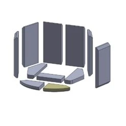 Bodenstein Vorne Rechts 191x120x30mm (Schamotte) Passend Für Hase Kastell **