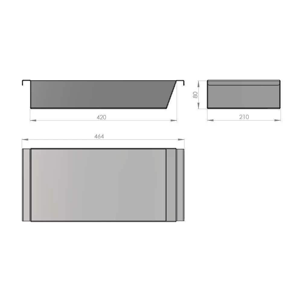 Aschekasten 420x210x80mm Passend Für Schmid SD 6 F** 2 Aschekasten 420x210x80mm Passend Für Schmid SD 6 F** – Bild 2
