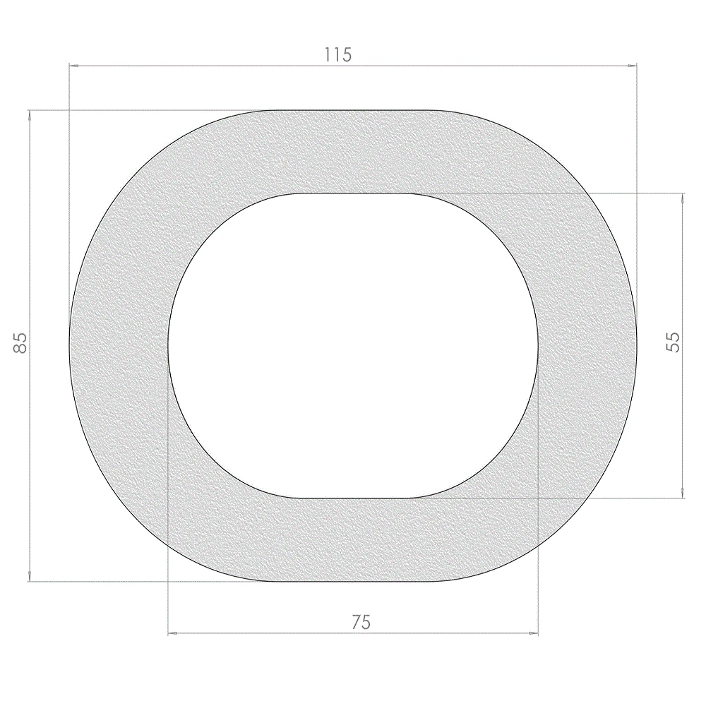 Dichtungsring Für Ofenrohr Oval 115 X 85 Mm 2 Dichtungsring Für Ofenrohr Oval 115 X 85 Mm – Bild 2