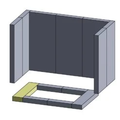 Bodenstein Links/rechts 252x58x25mm (Vermiculite) Passend Für Techfire**