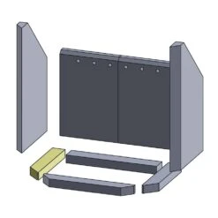 Bodenstein Links/rechts 220x40x25mm (Vermiculite) Passend Für Techfire**