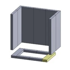 Bodenstein Links/rechts 250x55x25mm (Vermiculite) Passend Für Techfire**
