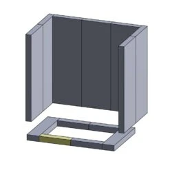 Feuerraumauskleidung 13-teilig Passend Für Techfire** (Vermiculite) -Das Warme Haus bodenstein links vorne techfire schamotte shop.de 32009051 1