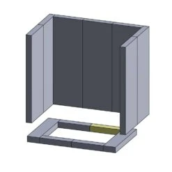 Feuerraumauskleidung 13-teilig Passend Für Techfire** (Vermiculite) -Das Warme Haus bodenstein rechts hinten techfire schamotte shop.de 32009051 1