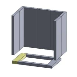 Feuerraumauskleidung 13-teilig Passend Für Techfire** (Vermiculite) -Das Warme Haus bodenstein rechts techfire schamotte shop.de 32009052 1