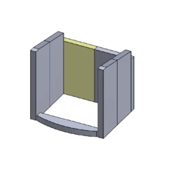 Rückwandstein Links/rechts 295x198x30mm (Vermiculite) Passend Für Hark **