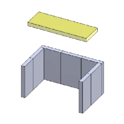 Heizgasumlenkplatte 490x170x30mm (Vermiculite) Passend Für Hark **