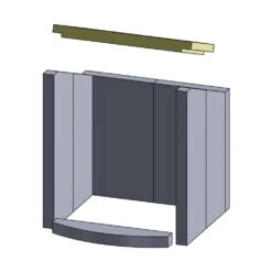 Heizgasumlenkplatte 385x175x30mm (Vermiculite) Passend Für Hark **