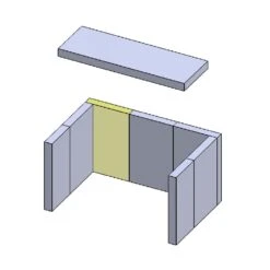 Feuerraumauskleidung 8-teilig Passend Für Hark** (Schamotte / Vermiculite) -Das Warme Haus r ckwandstein links 270x170x30 schamotte 1