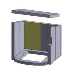 Rückwandstein Links/rechts 334x218x30mm (Schamotte) Passend Für Hark **
