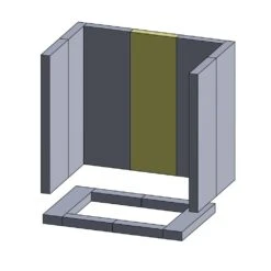Feuerraumauskleidung 13-teilig Passend Für Techfire** (Vermiculite) -Das Warme Haus r ckwandstein mitte techfire schamotte shop.de 32009054 1
