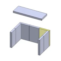 Feuerraumauskleidung 8-teilig Passend Für Hark** (Schamotte / Vermiculite) -Das Warme Haus r ckwandstein rechts 270x170x30 schamotte 1