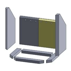 Rückwandstein Rechts 265x183x25mm (Vermiculite) Passend Für Techfire**