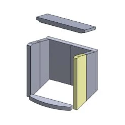 Wandstein Vorne Links/rechts 425x142x30mm (Vermiculite) Passend Für Hark ** -Das Warme Haus seitenstein vorne rechts 425x142x30 vermiculite schamotte shop.de 1