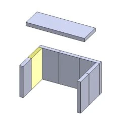 Feuerraumauskleidung 8-teilig Passend Für Hark** (Schamotte / Vermiculite) -Das Warme Haus wandstein r ckwandstein 270x170x30 schamotte 2