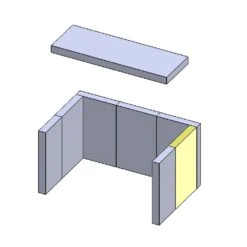 Feuerraumauskleidung 8-teilig Passend Für Hark** (Schamotte / Vermiculite) -Das Warme Haus wandstein r ckwandstein 270x170x30 schamotte 3