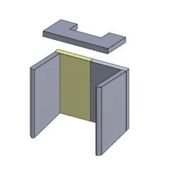 Feuerraumauskleidung 5-teilig Passend Für Hark** (Schamotte / Vermiculite) -Das Warme Haus wandstein r ckwandstein 371x214x30mm schamotte schamotte shop.de 2
