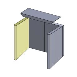 Feuerraumauskleidung 5-teilig Passend Für Hark** (Schamotte) -Das Warme Haus wandstein vorne links 300x425x30mm schamotte
