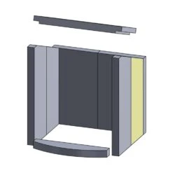 Wandstein Hinten Links/rechts 383x142x30mm (Vermiculite) Passend Für Hark ** -Das Warme Haus wandstein hinten rechts hark schamotte shop.de 32005772