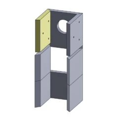 Wandstein 250x229x30mm Mit Bohrung (Vermiculite) Passend Für Techfire**