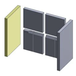 Feuerraumauskleidung 8-teilig Passend Für Wamsler** (Vermiculite) -Das Warme Haus wandstein links wamsler 8 teilig vermiculite 32006486 1