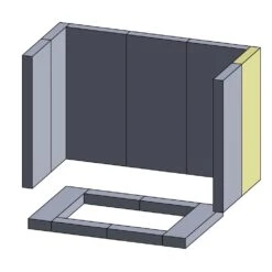 Wandstein Vorne/hinten Links/rechts 330x125x25mm (Vermiculite) Passend Für Techfire** -Das Warme Haus wandstein rechts hinten techfire schamotte shop.de 32009040